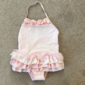 Gymboree Pink Ballet Tutu Ruffled Halter Swimsuit